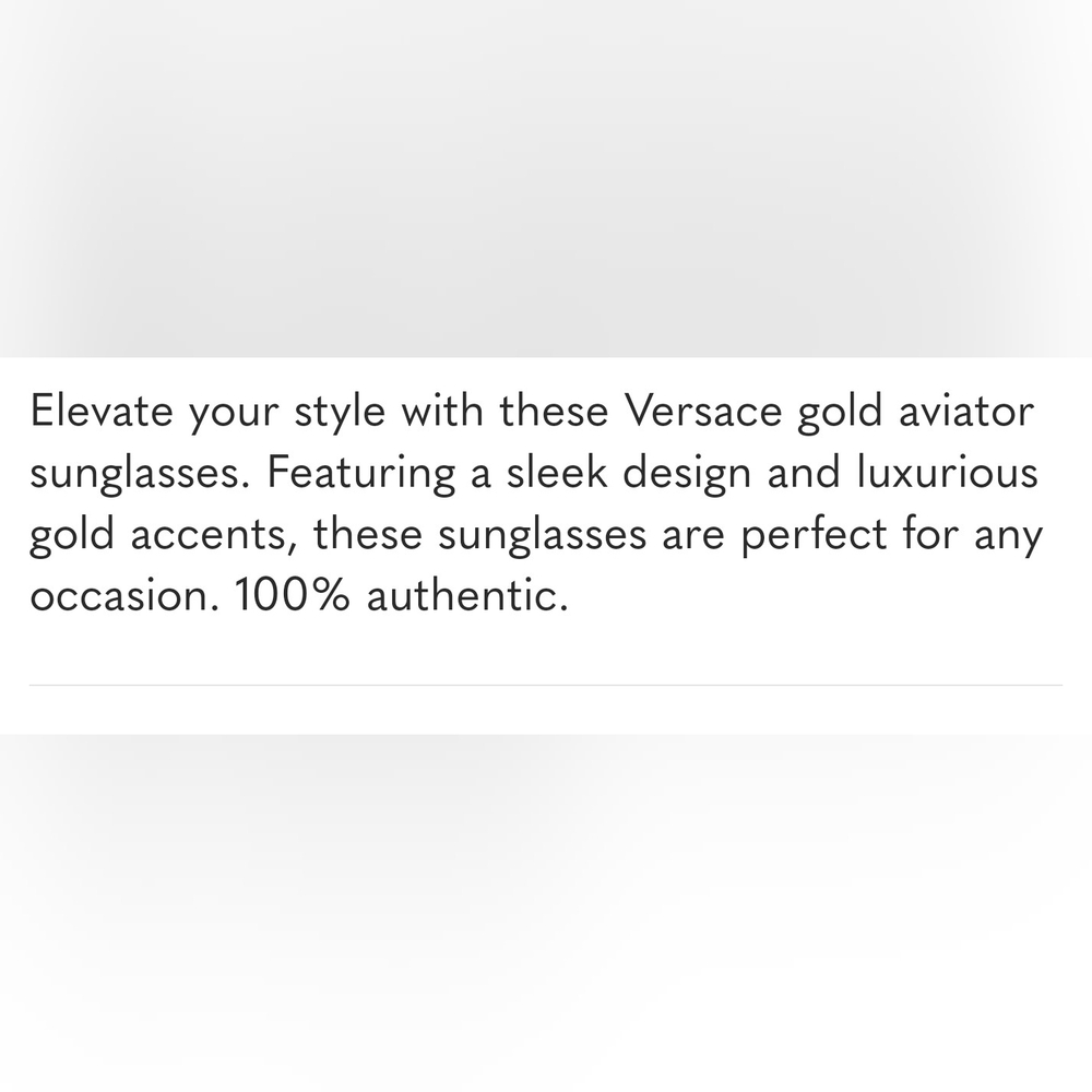 Versace Aviator Sunglasses with Gold Frame and Black Lenses - Picture 8 of 13